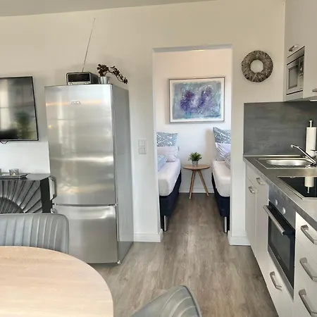 公寓 Fewo1846 - Strandresidenz Wassersleben Kuestennest - Luxurioeses Studioapartment Mit Balkon Und Meerblick 哈里斯莱